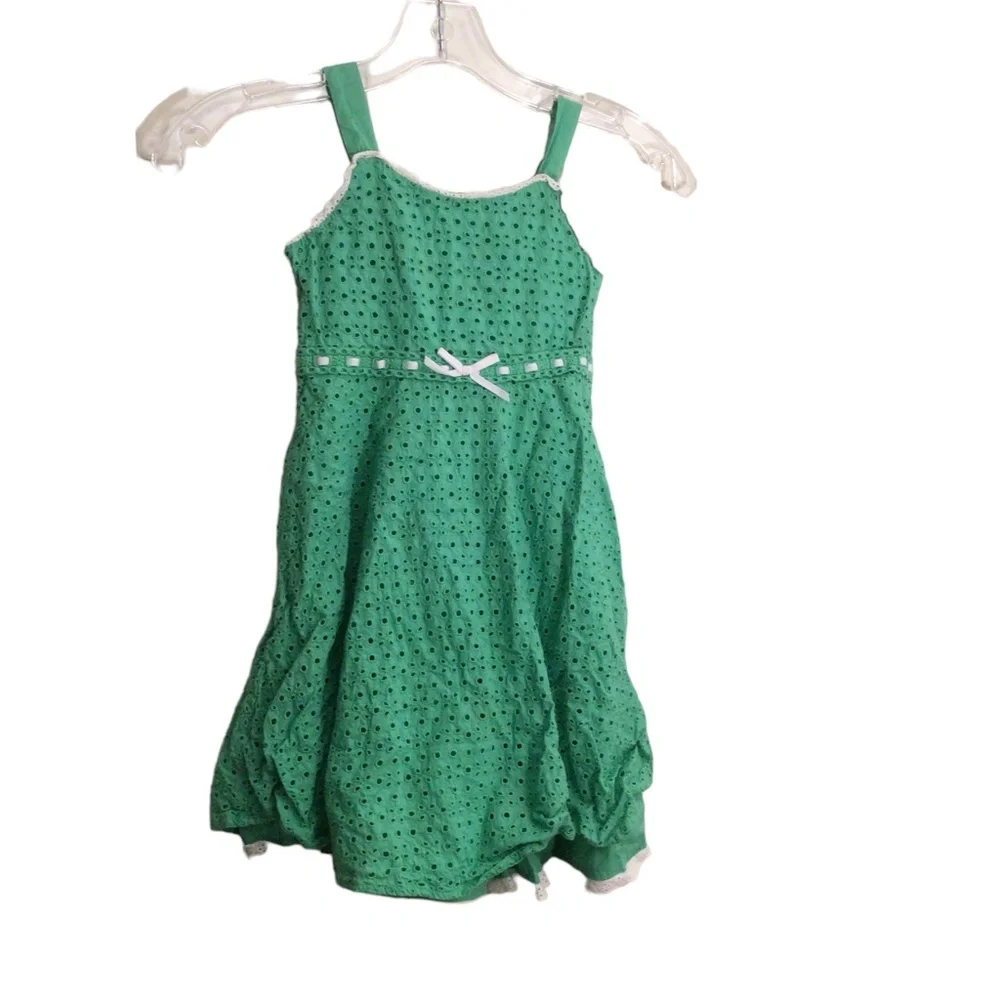The Children’s Place Green Eyelet Dress 5